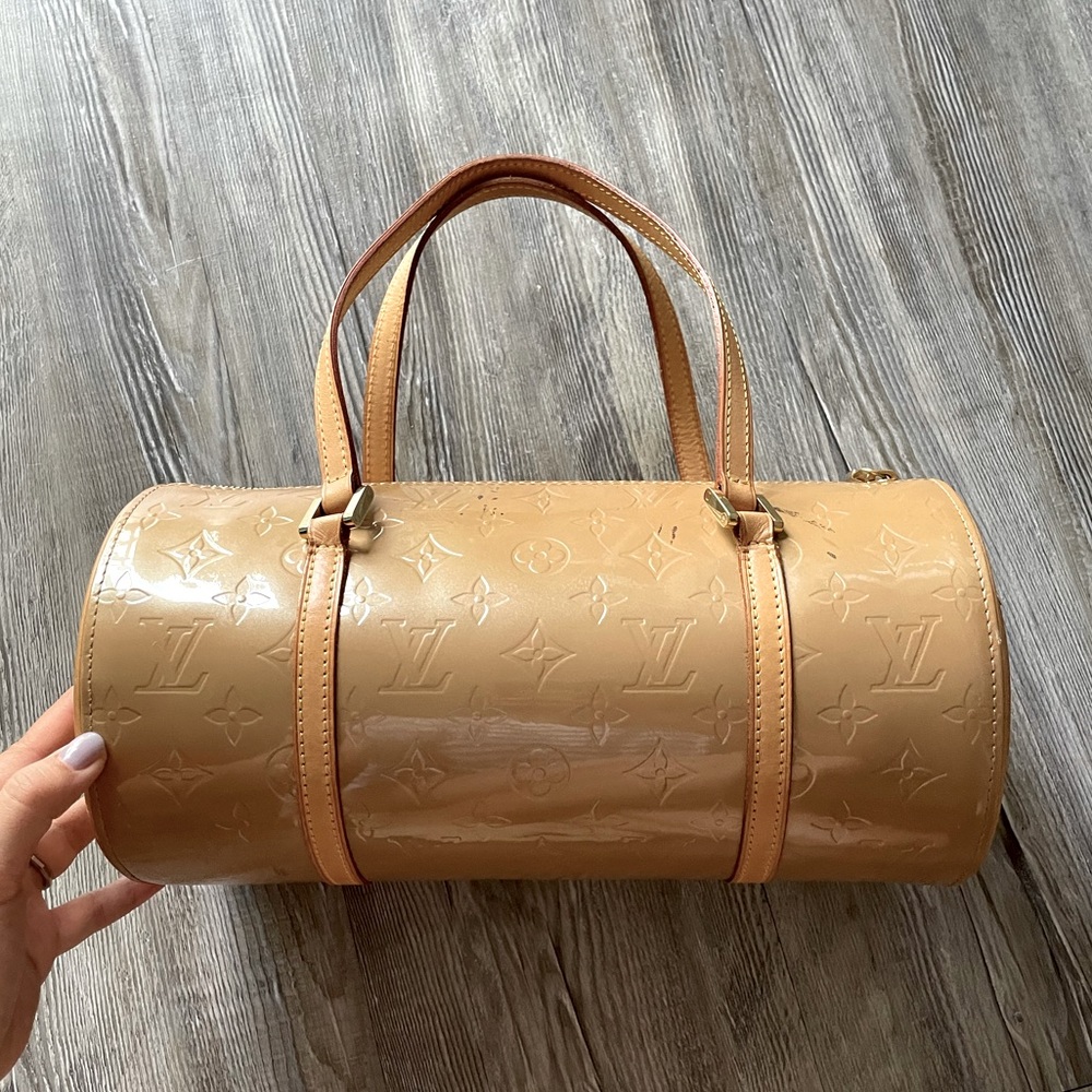 RARE! Louis Vuitton Bedford Papillon Beige Monogram Vernis Shoulder Bag
